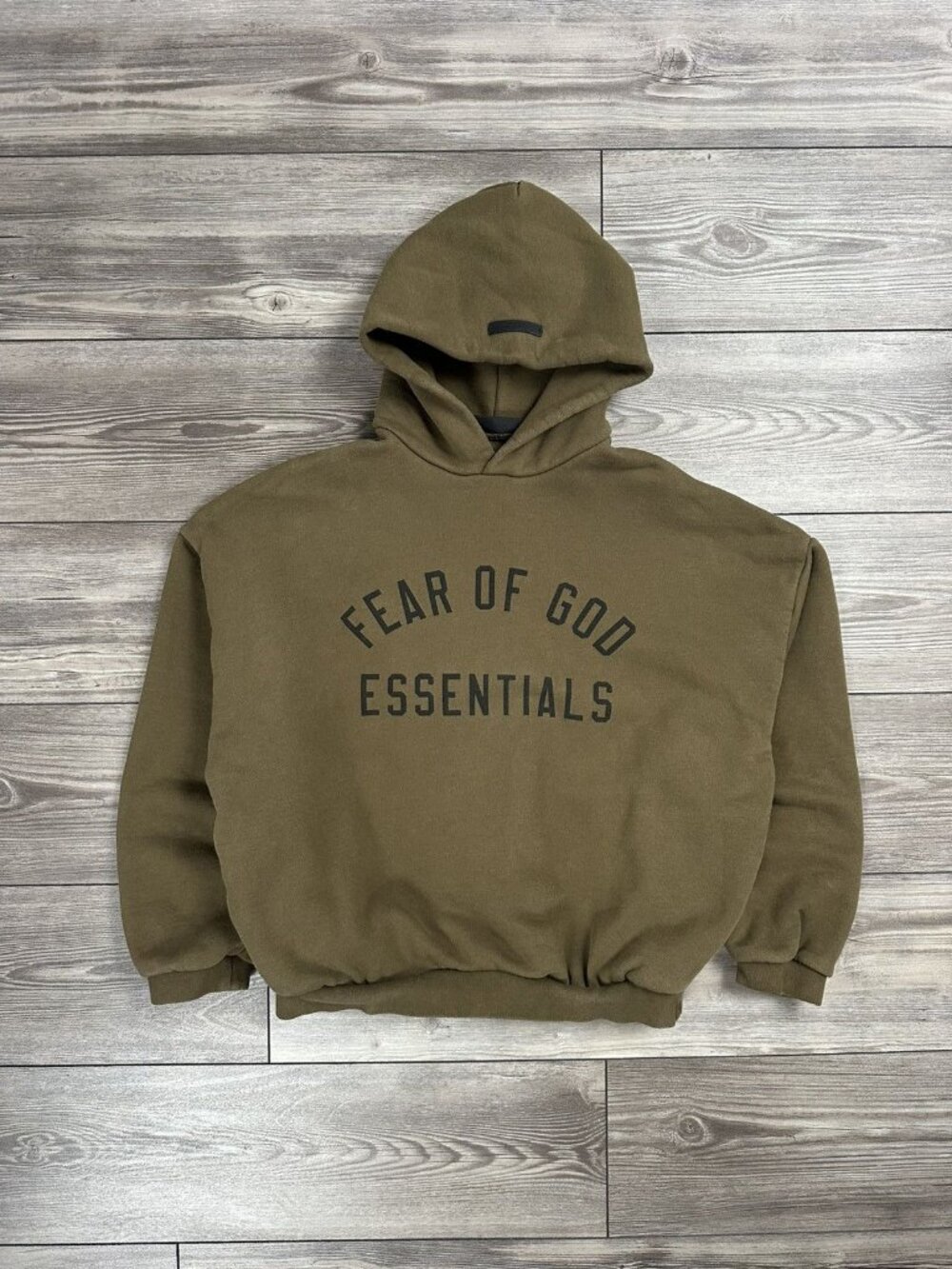 Fear Of God Essentials Olive Arch Hoodie